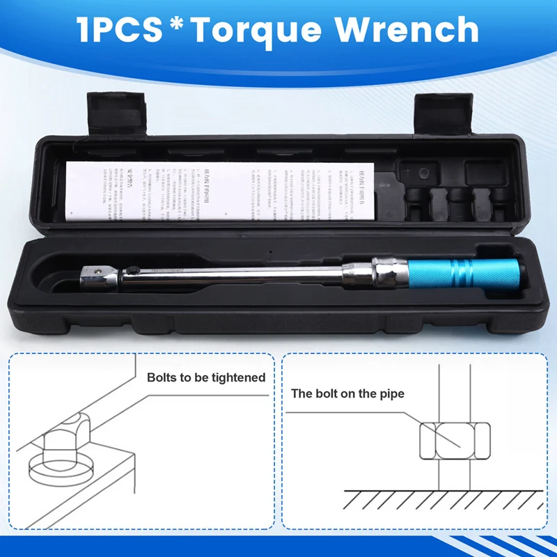 ABNO-диночный ключ, сменный 5-60 Нм, 9X12 мм, квадратный привод, точность 3% гаечный ключ для ремонта автомобилей и обслуживания
