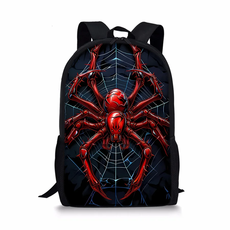 

Red spider, black backpack