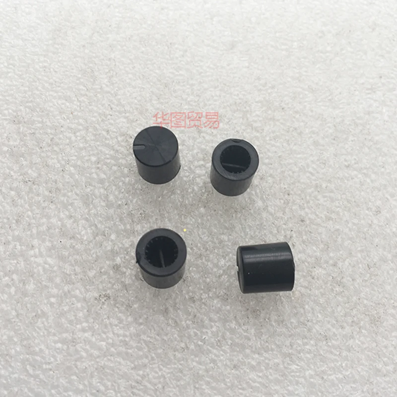 90pcs black Cylindrical Audio Audio Switch Knob Cap / Mixer Mixer Effect Potentiometer Knob Cap / Diameter 9.8*10mm