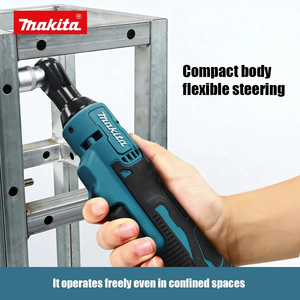 Makita Cordless Ratchet Wrench 3/8inch Electric Rechargeable Compact Screwdriver for Nut Removal Power Tool No Battery Included