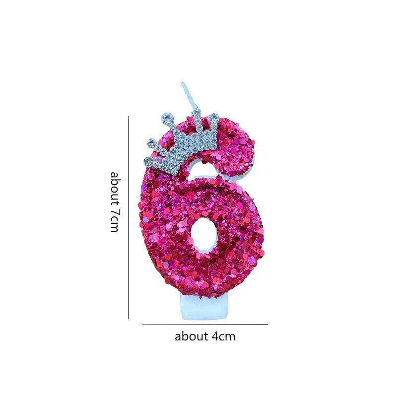Birthday Number Candles Cake Decoration Chinese New Year Celebration Birthday Candles Rose Red Crowns Wedding Gifts Boys Girls