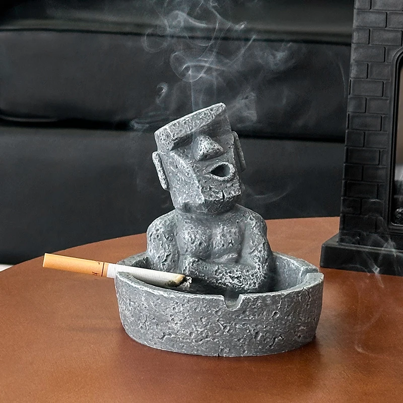 Creative Humorous Stone Figures Resin Ashtrays Fashionable Home Decorations Christmas Valentine's Day Gifts for Boyfriend
