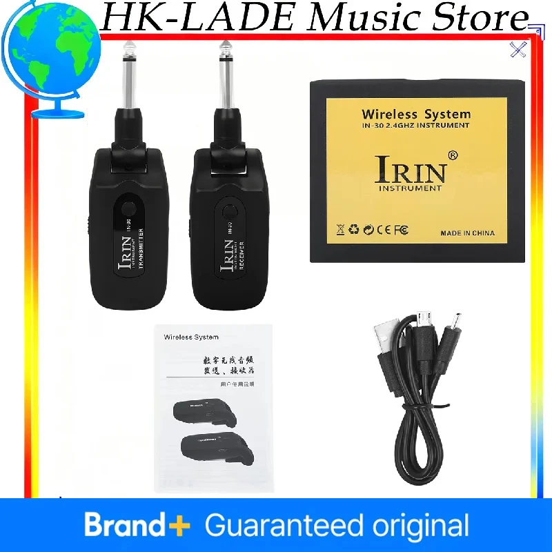 

Беспроводная гитарная система IRIN IN-30 2,4 ГГц - приемник гитарного передатчика для электрической бас-гитары, детали и аксессуары