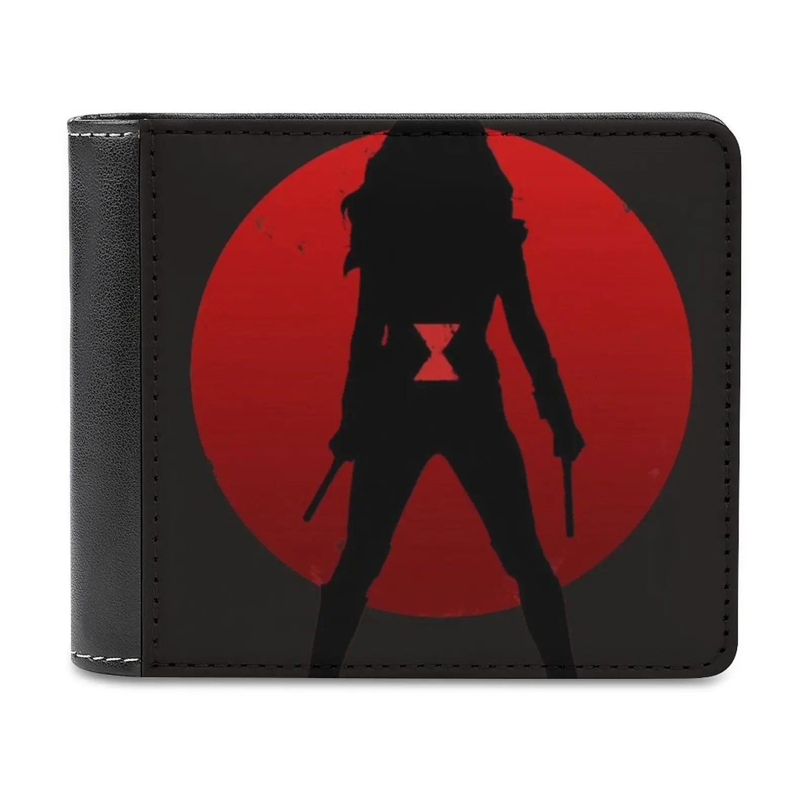 Widow Silhouette Emblem Soft Men Wallets New Purse Credit Card Holders For Male Purses Men Wallet Black Comic Widow Movie