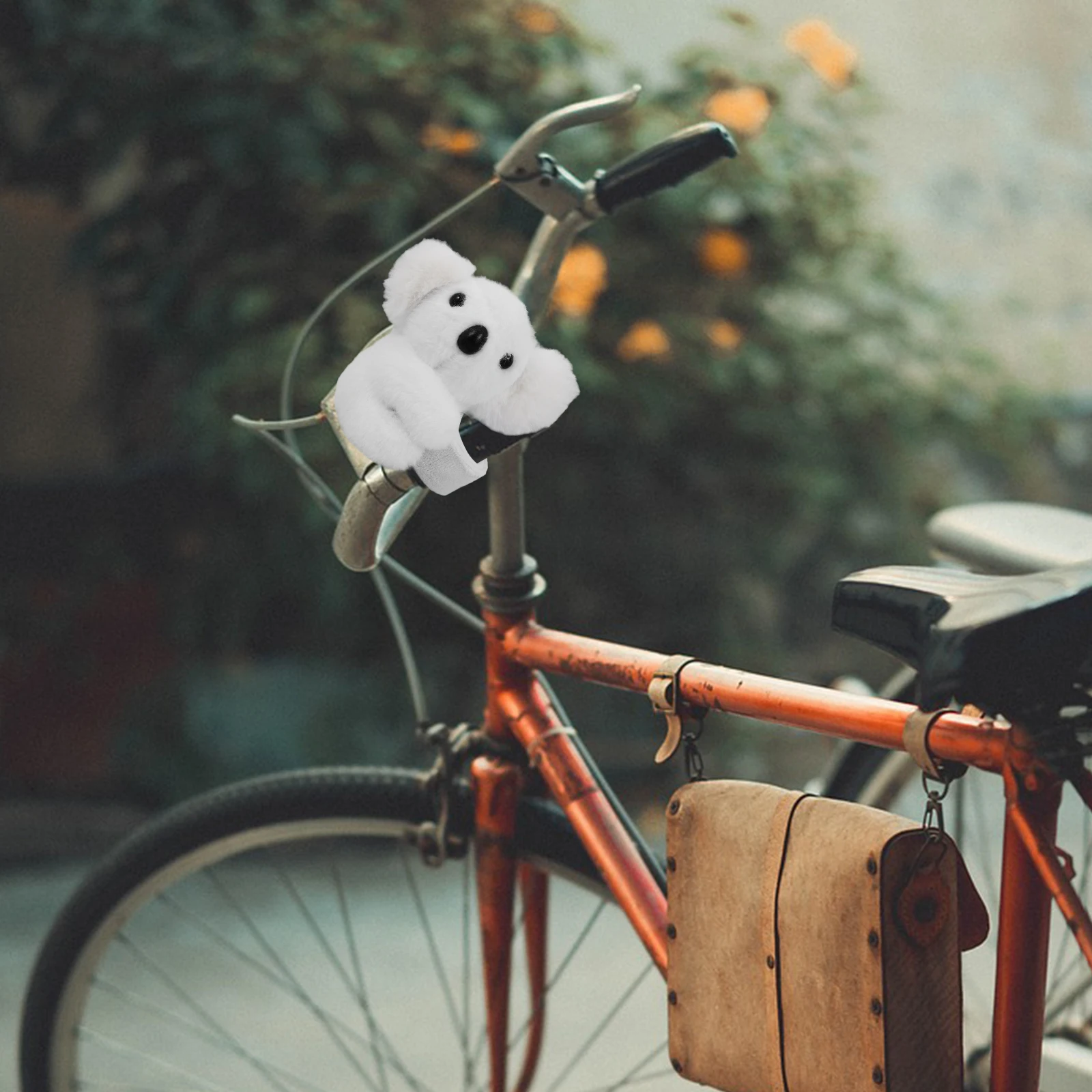 

Adorable Snap Bracelet Bike Handlebar Ornament Fuzzy Cotton Iron Material Easy Attachment Mountain Motorcycle Electric