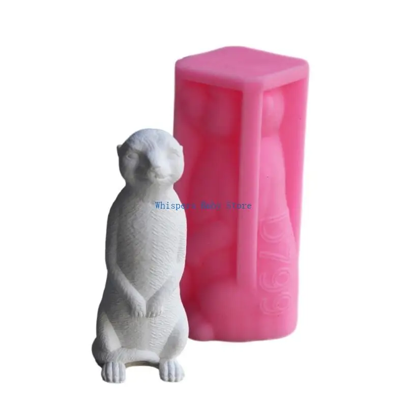 

U90E Aromatherapys Mold Meerkats Mold for Wedding and Holiday Gift Making