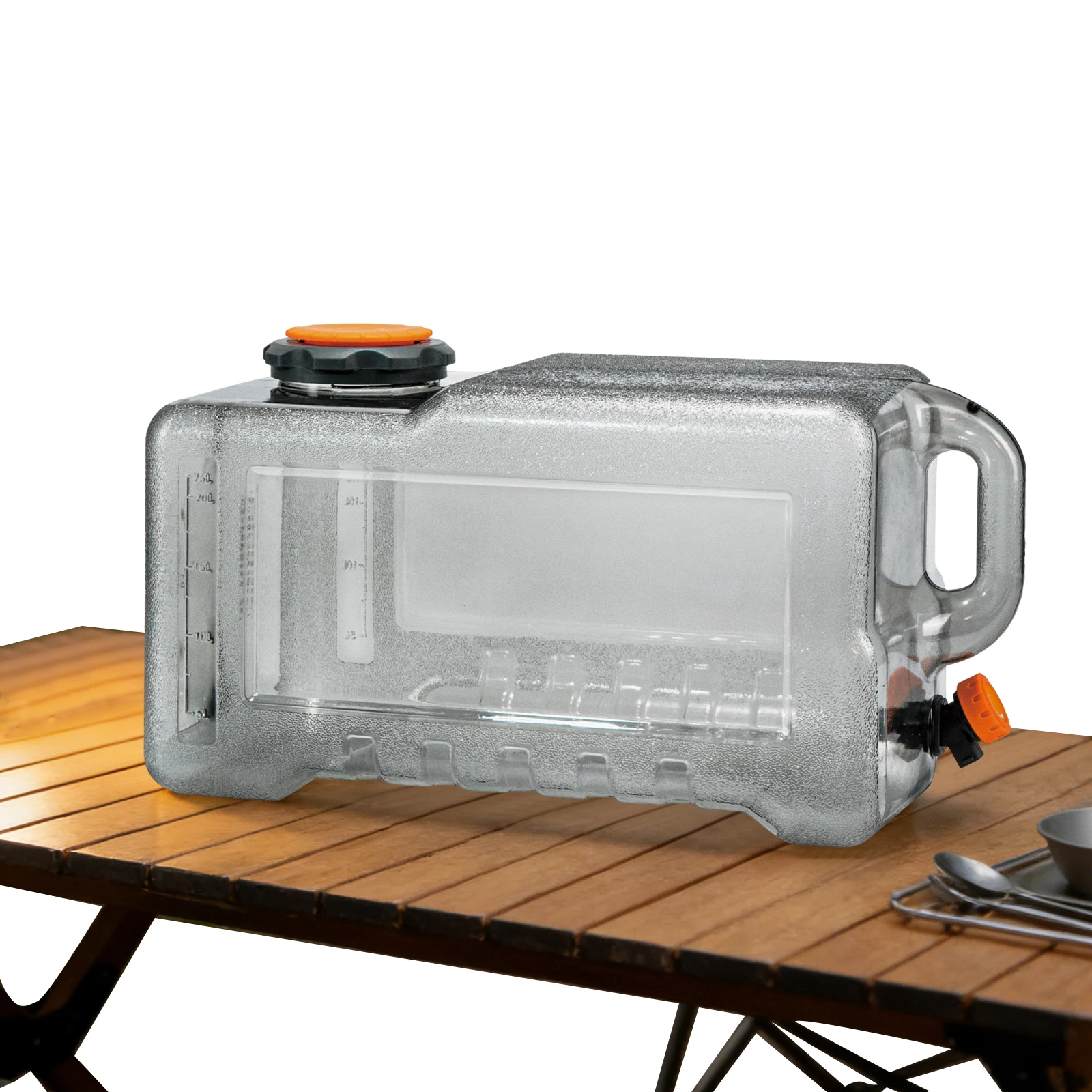 Water Tank with Spigot No Leakage Water Dispenser Convenient Handle Camping Bucket for Hiking Picnic Vehicle Outdoor Emergency