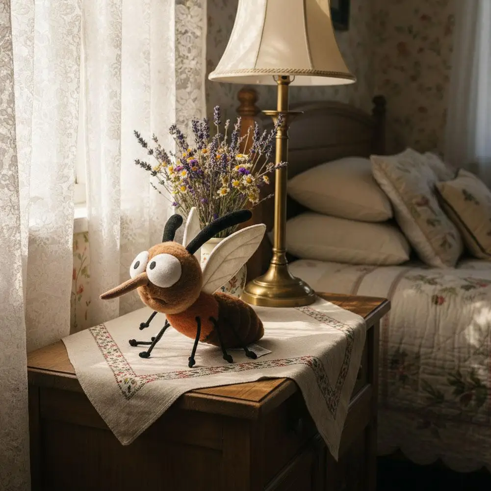 Hot Creative Mosquito Bee Cockroach Insect Serie Plush Toy Funny Stuffed Animal Doll Soft Honeybee Toy Plushie Unique Funny Gift