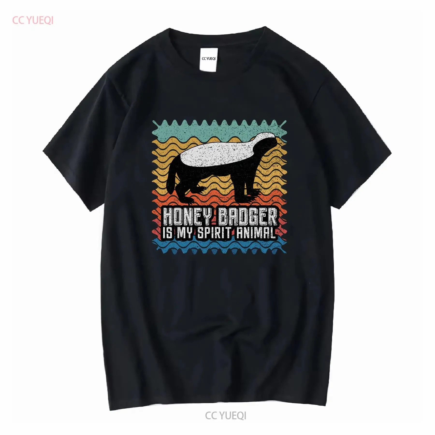 Honey Badger is my Spirit Animal T Shirt long or short sleeves vintage Washed Breathable homme Casual Soft Slightly