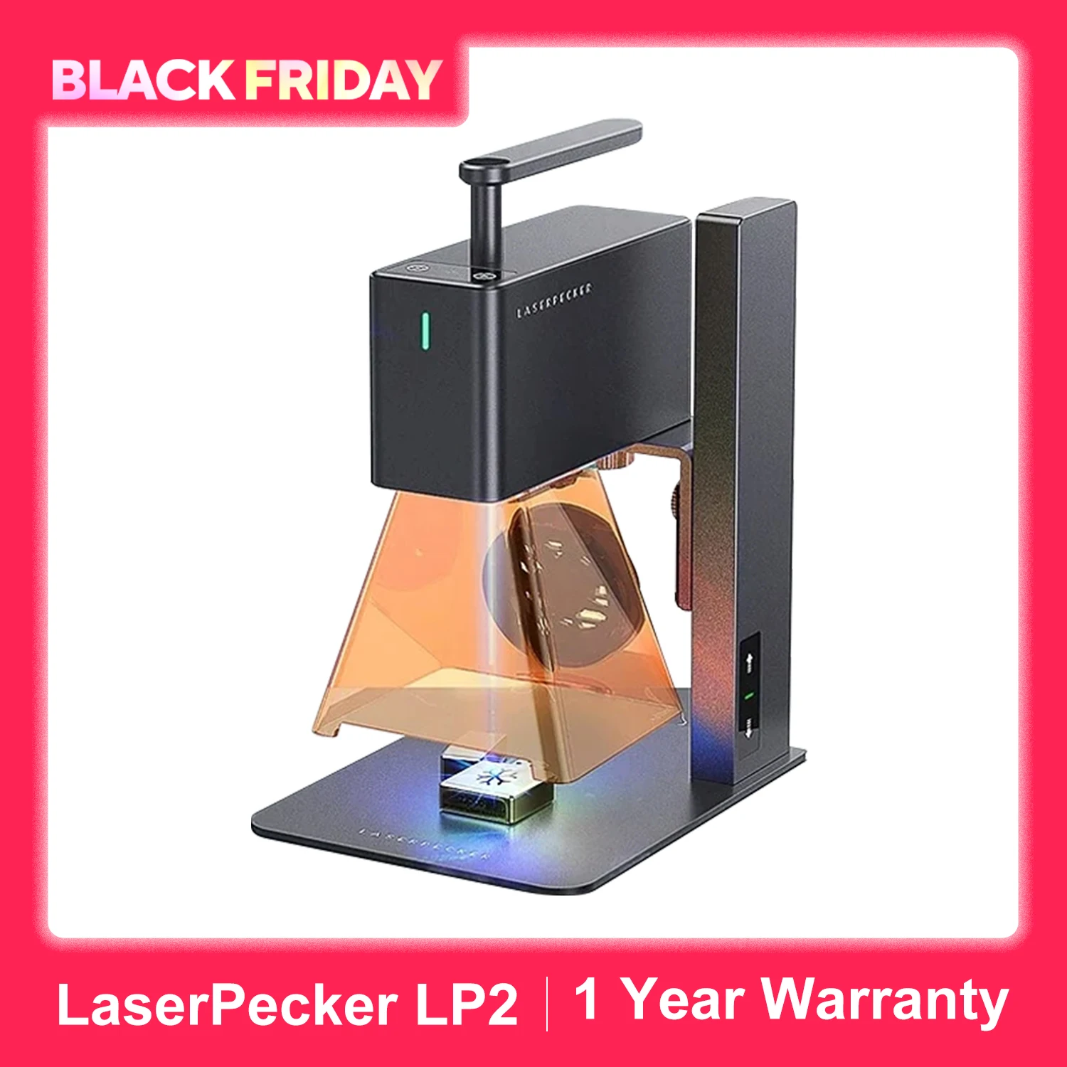 LaserPecker Laser Engraver Bluetooth 5W Blue Diode Laser Engraving Machine for Paper Cutting woodwork Leather Colored Glass LP2