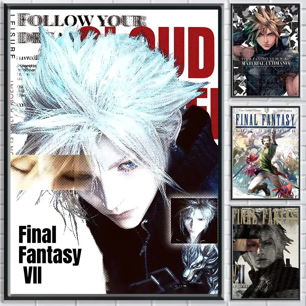 Exclusive Manga Final Fantasy: Lost Stranger Poster Chic Art Poster Self-Adhesive No Glue Residue for Balcony Patio