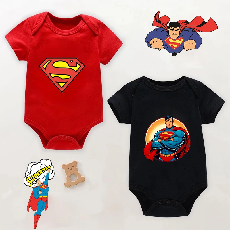 Supermans Baby-Overall für Jungen, Baumwolle, für Neugeborene, Anime, niedlicher Cartoon-Druck, 3–24 Monate, Säuglingskleidung, sicher, weich, Strampler, Body, Geschenk 2026