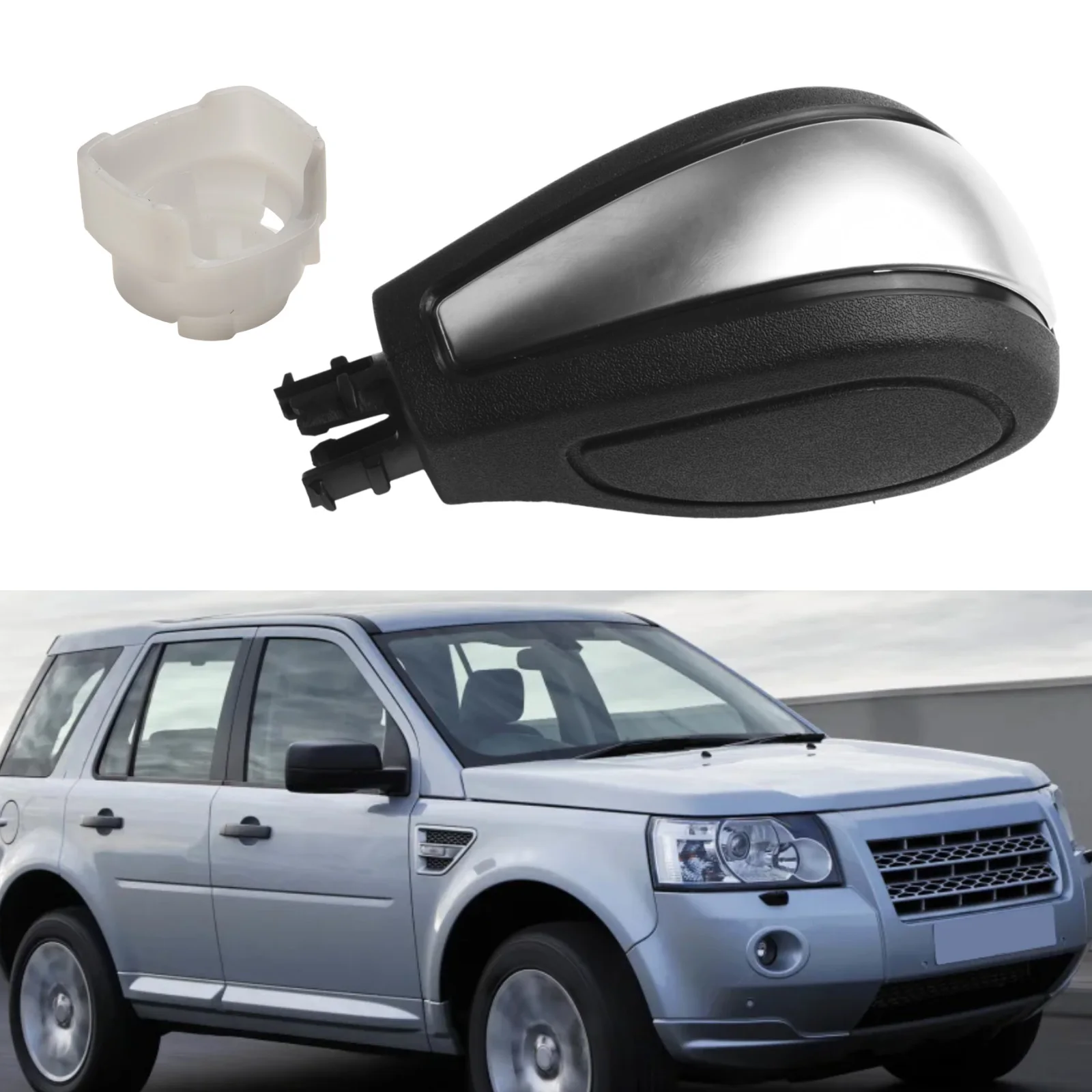 

Auto Parts Automatic Shift Knob Black/White Car Accessories Plastic Replacement For Freelander 2 LR2 2006-2014 New