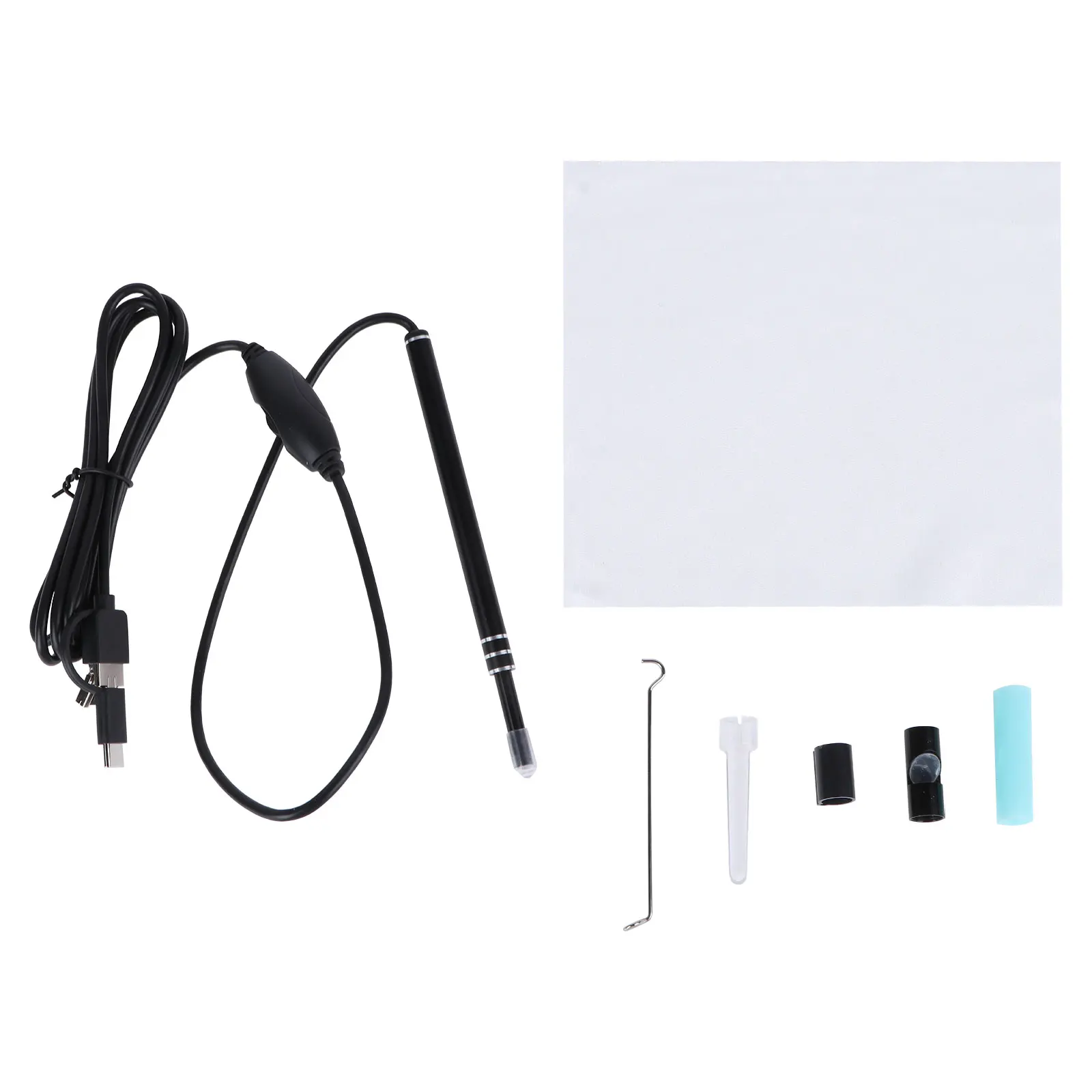 

2 Meters Black Plastic Waterproof Camera for Phone Inspection with LED Light OTG 7mm IP67 HVAC for Mobile