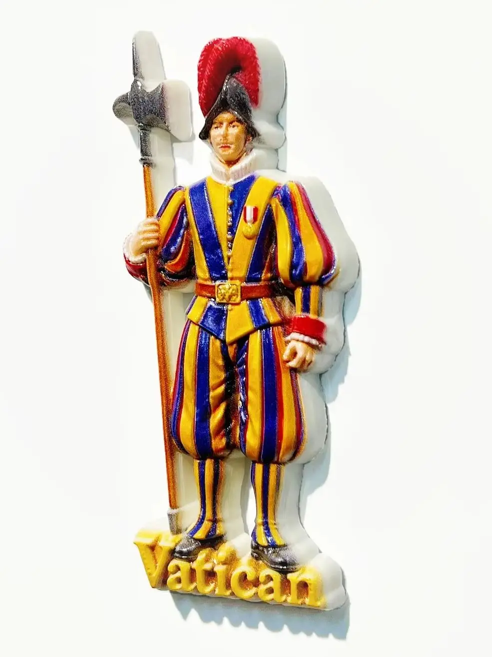 Swiss Guard Vatican City Resin Fridge Magnet,UV Print 3D Handicraft Travel Souvenir Home Decor Collectible Gift