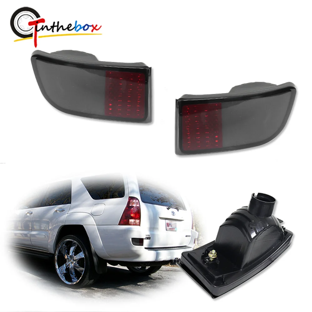Gtinthebox Car Rear Bumper Reflector Light Shells For Toyota 4Runner 2003 2004 2005 For Toyota Land Cruiser Prado 120 2002-2009