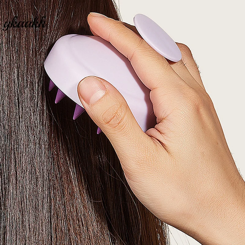 

Силиконовая щетка для шампуня, массажная расческа для кожи головы, расческа для мытья волос, массажная щетка для тела, щетка для ванны, душа, салонный парикмахерский инструмент