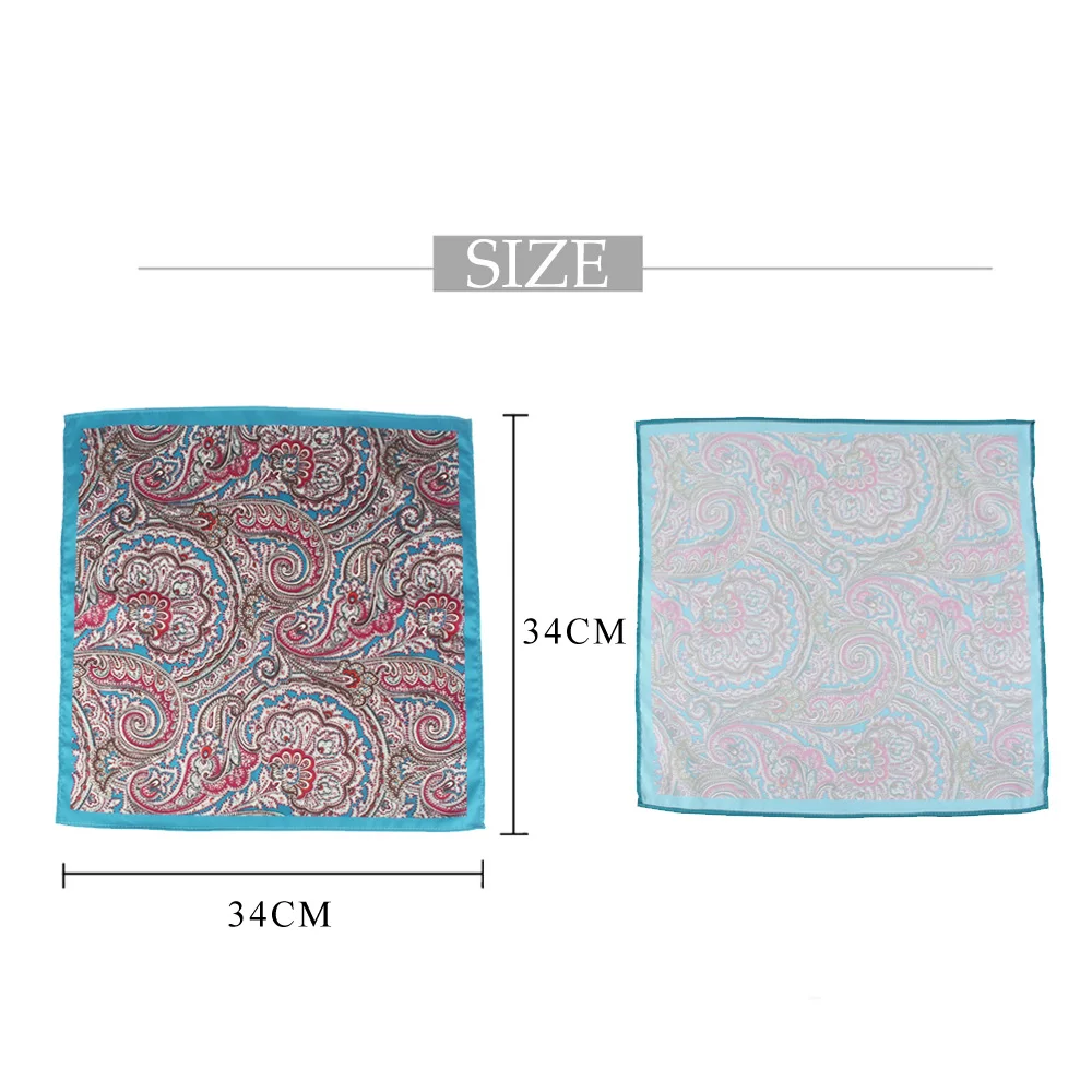 Print Pocket Square For Men Women Floral Print Suits Kerchief Men\'s Handkerchiefs Soft Square Handkerchief Towels Scarves