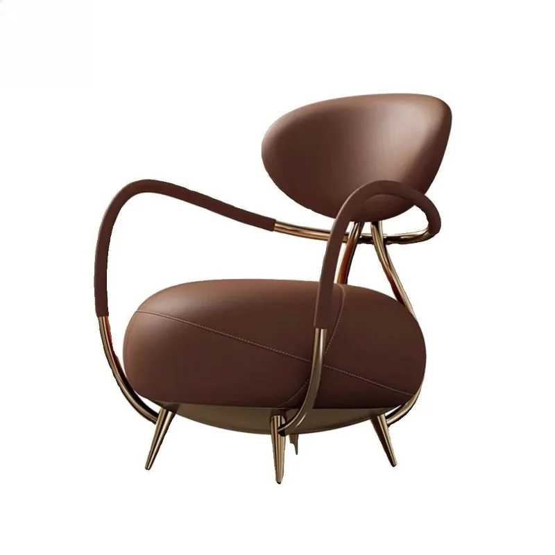 

Nordic light luxury modern designer creative leather soft bag ant chair living room