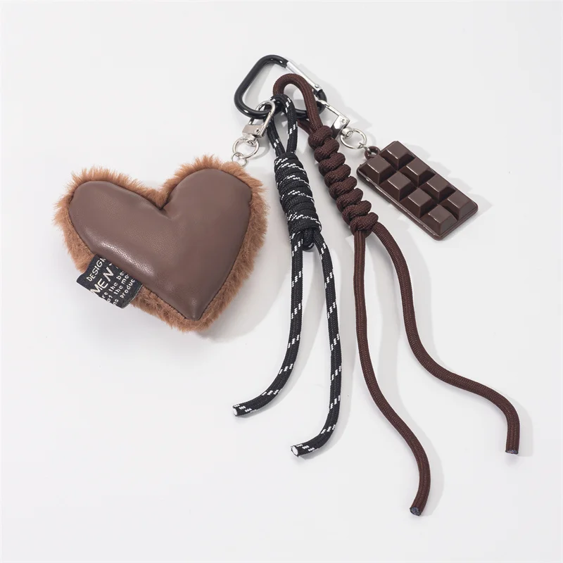 

Creative New Fashion Love Simple Handmade Braided Rope Keychain Texture Bag Pendant Car Decoration Ornament