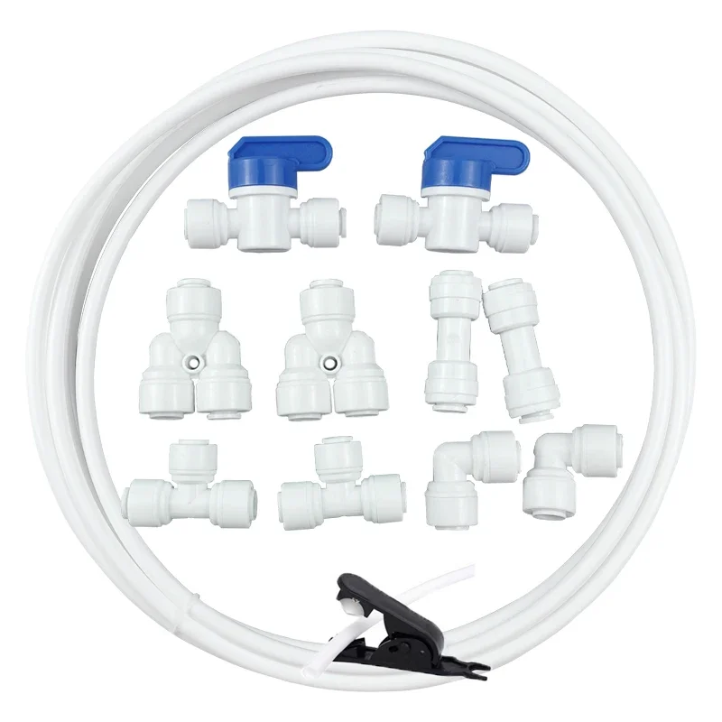 

Water Supply Hose and Inline Shut-off Valve Water Tube Refrigerator Connectors Kit for Water Filter System Pipe fitting10-20M