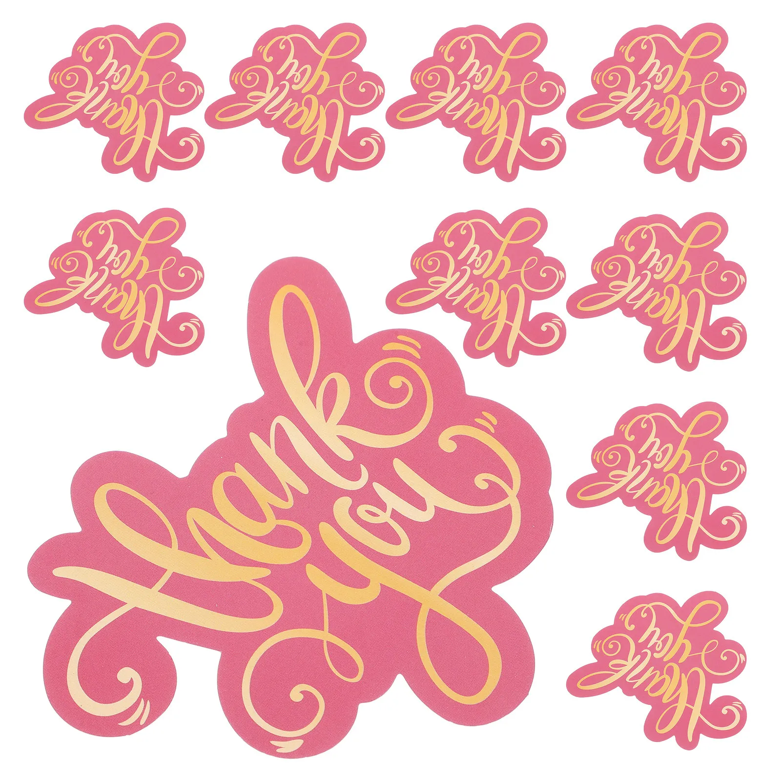 

50Pcs Thank You Cards Small Business Mini Cards Envelope Included Unique Shape Design Double Sided Prints Customer Appreciation