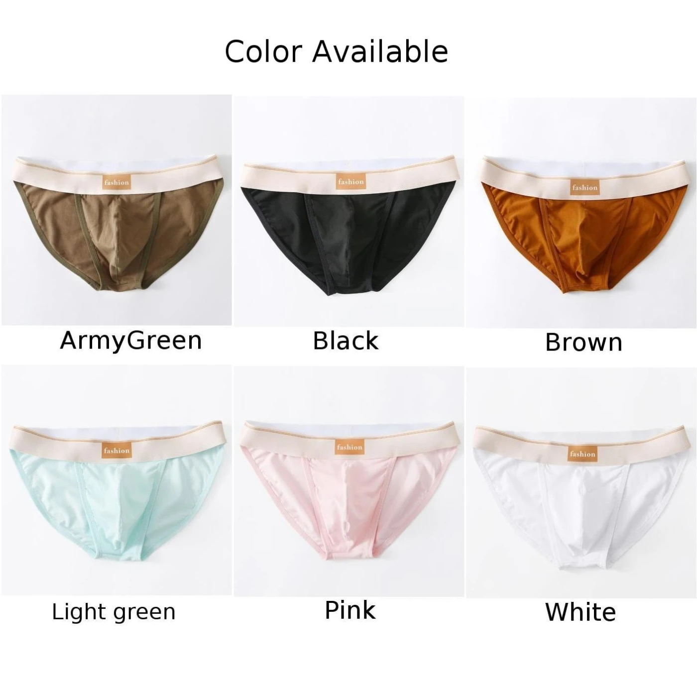 Sexy Men\'s Panties Cotton Bulge Pouch Briefs Breath High Cut Middle Waist Underwear Briefs Shorts Panties Underwear Pump Man