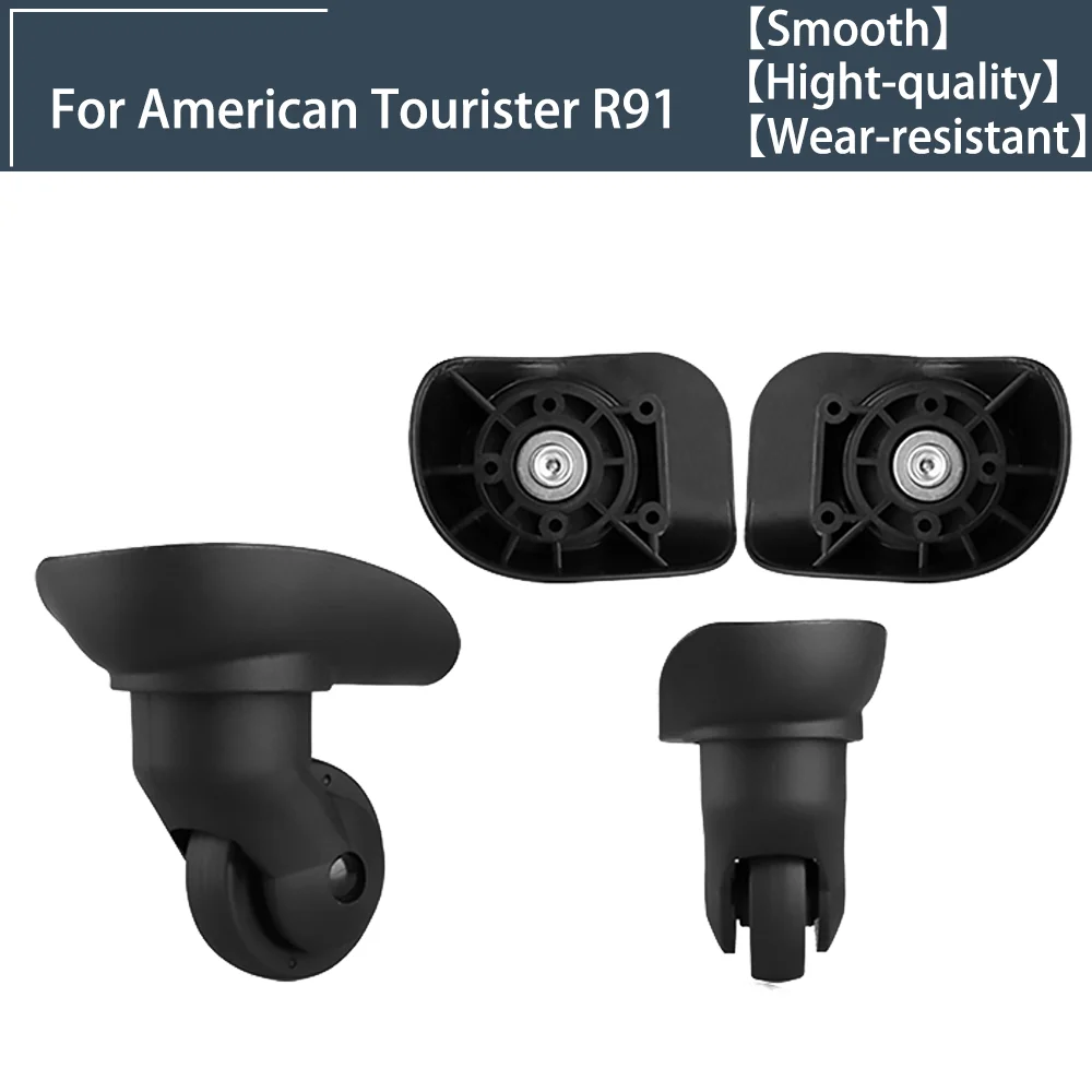 Universal Luggage Wheel For American Tourister R91 Suitcase Trolley Replacement Rubber Protector 360° Silent Luggage Wheels