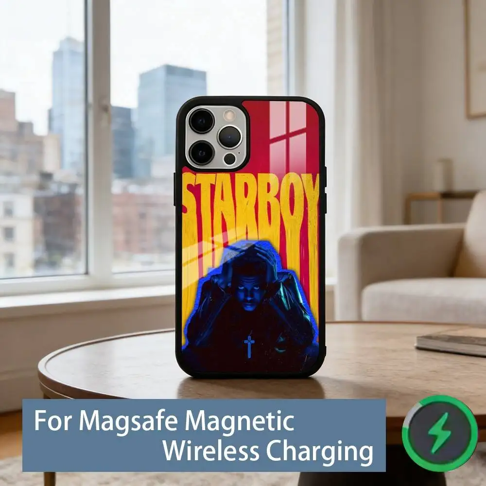 T-The W-Weeknd R&B Singer Phone Case For iPhone17,16,15,14,13,12,11 Plus,Pro Magnetic with Magsafe Wireless Charging