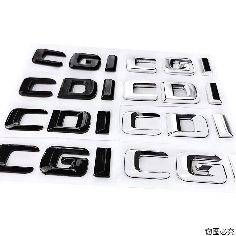 Emblema adesivo para a parte traseira do carro em ABS, letras para a lateral do carro, para o logotipo Benz CGI CDI W111 W210 W213 W203 W205 CLK CLA GLA.
