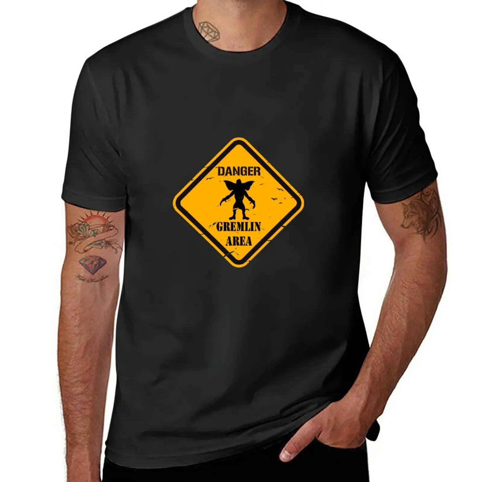 

New Danger Gremlin area T-Shirt sweat shirts tops mens cotton t shirts