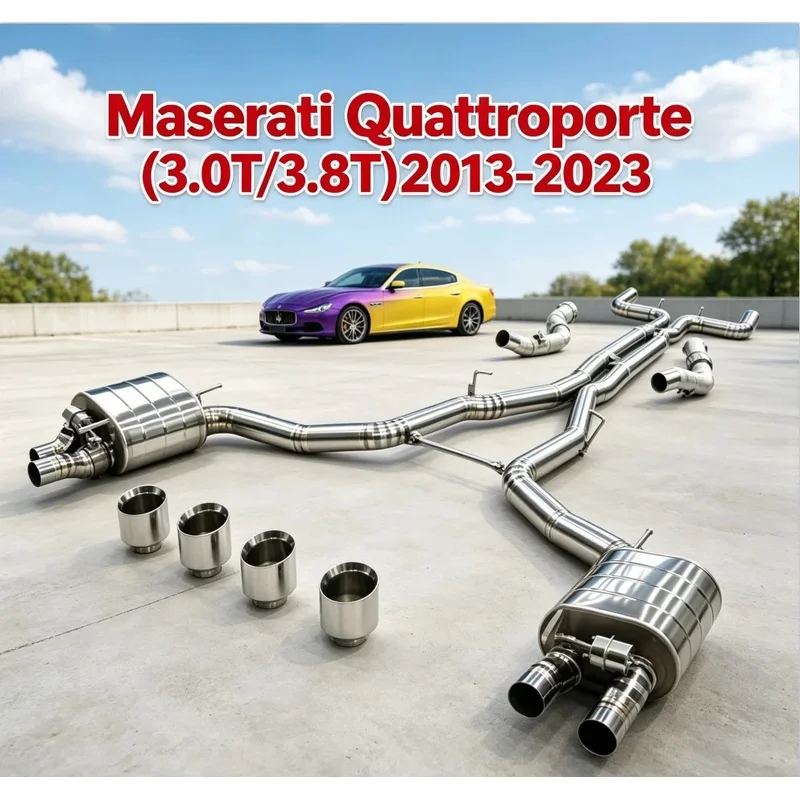 Stainless Steel Valvetronic Cat Back Exhaust System for Maserati Quattroporte 3.0T 3.8T 2013-2023 Electronic Valved Exhaust