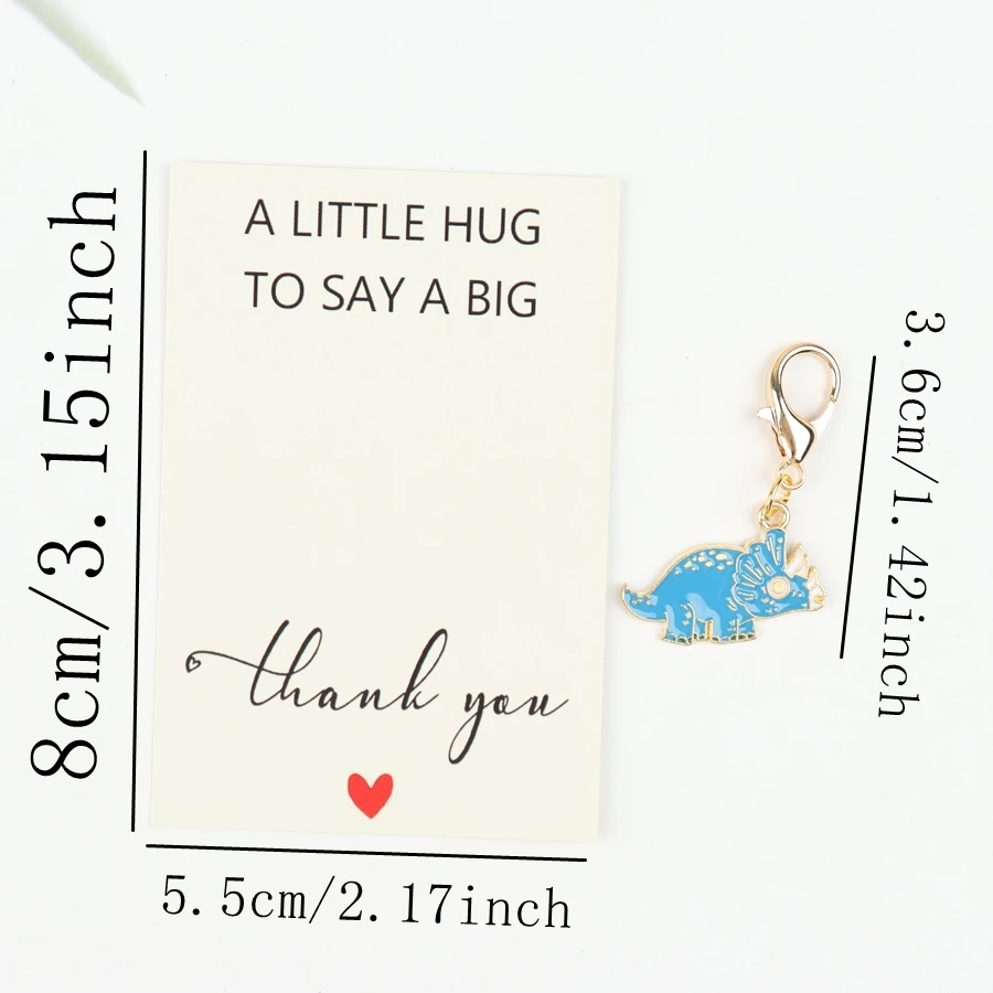 19 Pieces of Cute Dinosaur Keychains - Perfect Gift for Dinosaur Enthusiasts and Best Friends |   Cute Bag Charms, Love and Care Party Favors. image 6