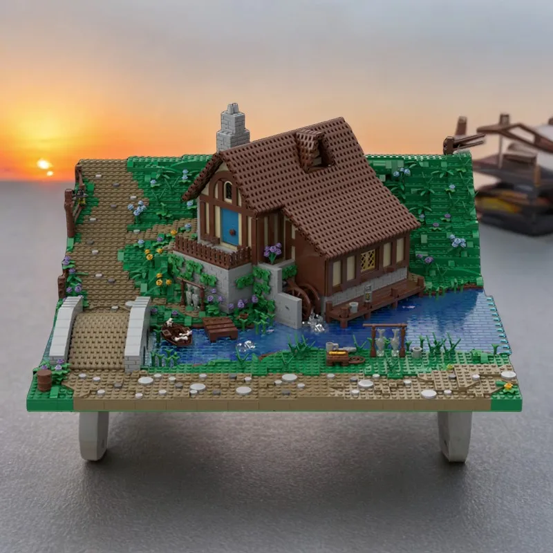 

4929 деталей MOC: Конструктор «Хоббитон, Секция 4» по мотивам «Властелина колец», архитектурная модель, развивающая игрушка, кирпичики, рождественский подарок для детей