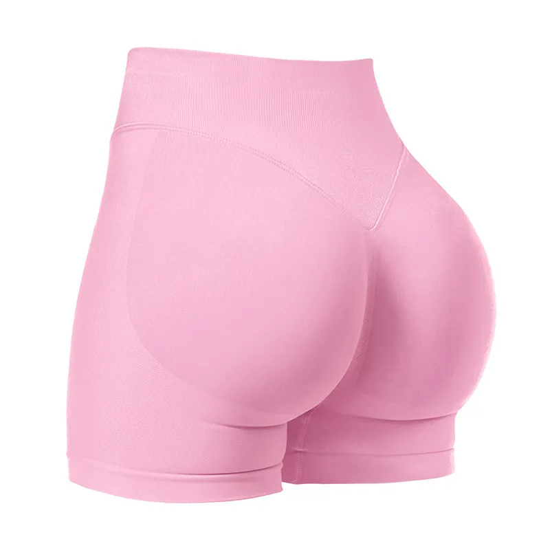 

SMVP High Waist Hip Lift Yoga Shorts Women's Summer Thin Elastic Tight Sports Fitness Running Training Thin Pants