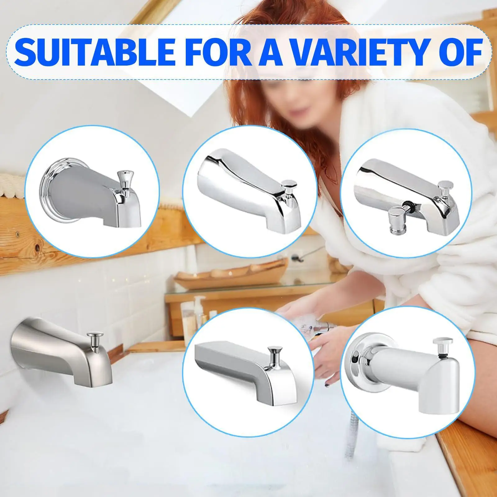 Metal Bathtub Spout Diverter Repair Kit Universal Fit with Valve Stems Gates and Cup Seals for Shower Faucet Leak Prevention