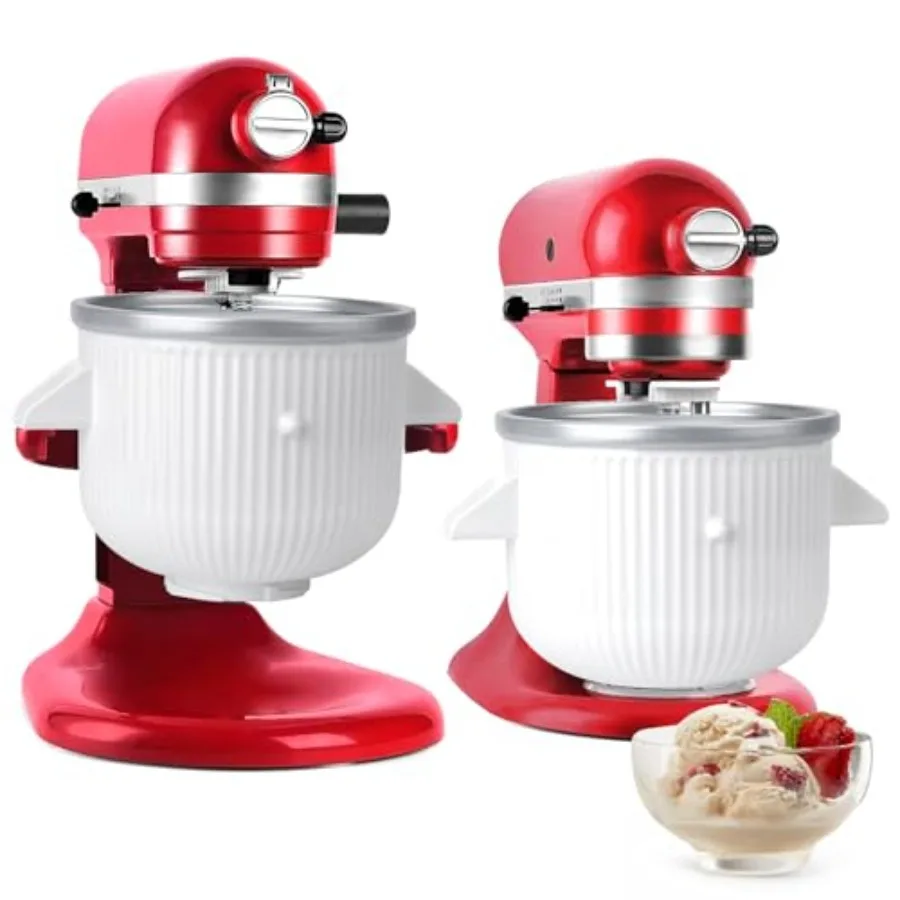 

Насадка для приготовления мороженого для миксеров KitchenAid (2-квартовая) – для замороженного йогурта, мороженого, сорбета и джелато. Подходит для миксеров объемом 4.5, 5, 6, 7 кварт.