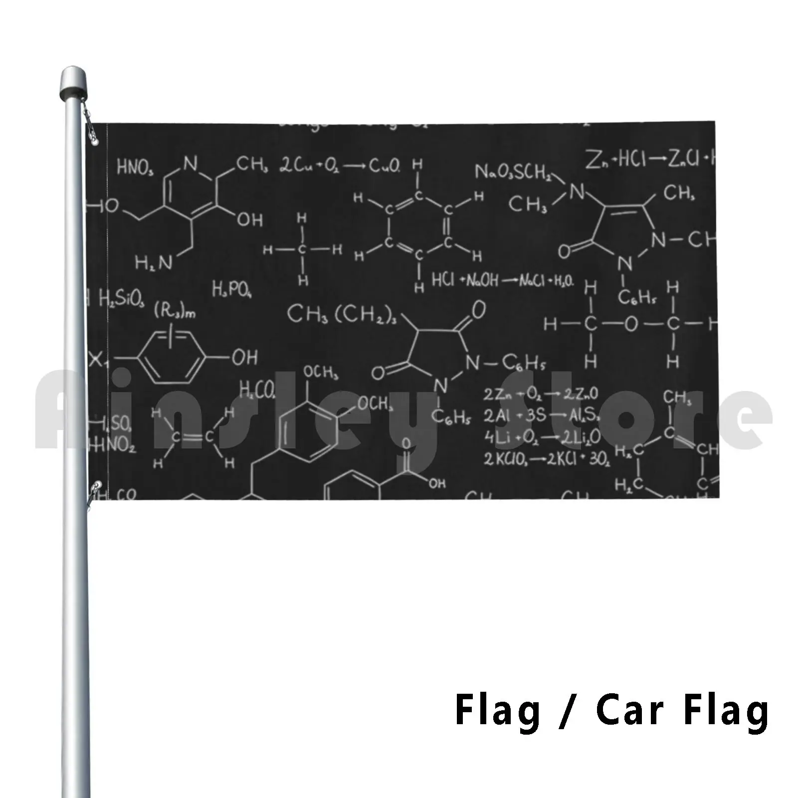 Chemistry Flag Car Flag Printing Custom Chemistry Science Subject School Formula Symbol Valency