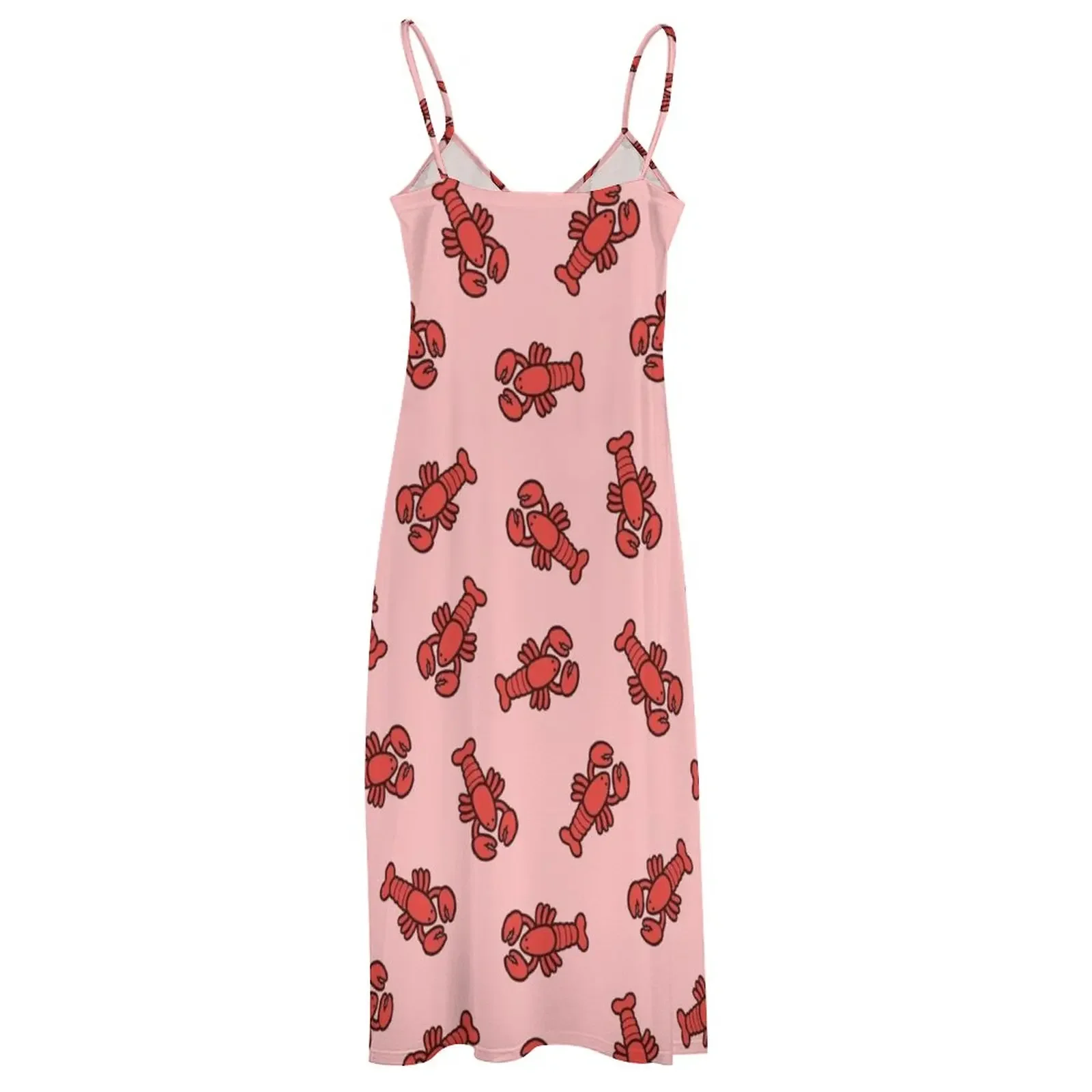 Lobsters Pattern on Light Pink Sleeveless Dress dresses for women Women's dresses