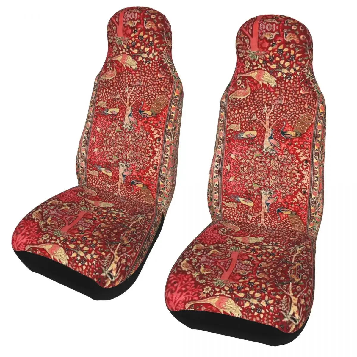 Antique Persian Rug Flowers Universal Car Seat Cover Auto Interior For All Kinds Models Boho Floral Seat Covers Polyester Hunt