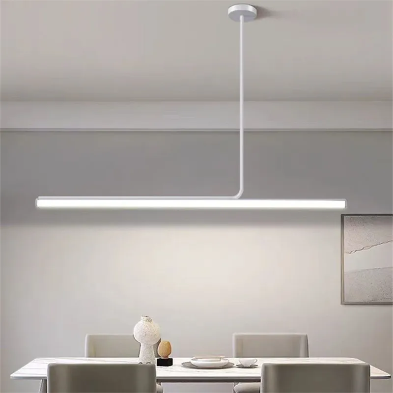 Imagem -04 - Luzes Led Modernas para Teto Tubo Longo Nórdico Iluminação de Jantar Balcão de Bar Criativo Loft de Luxo Luz Minimalista