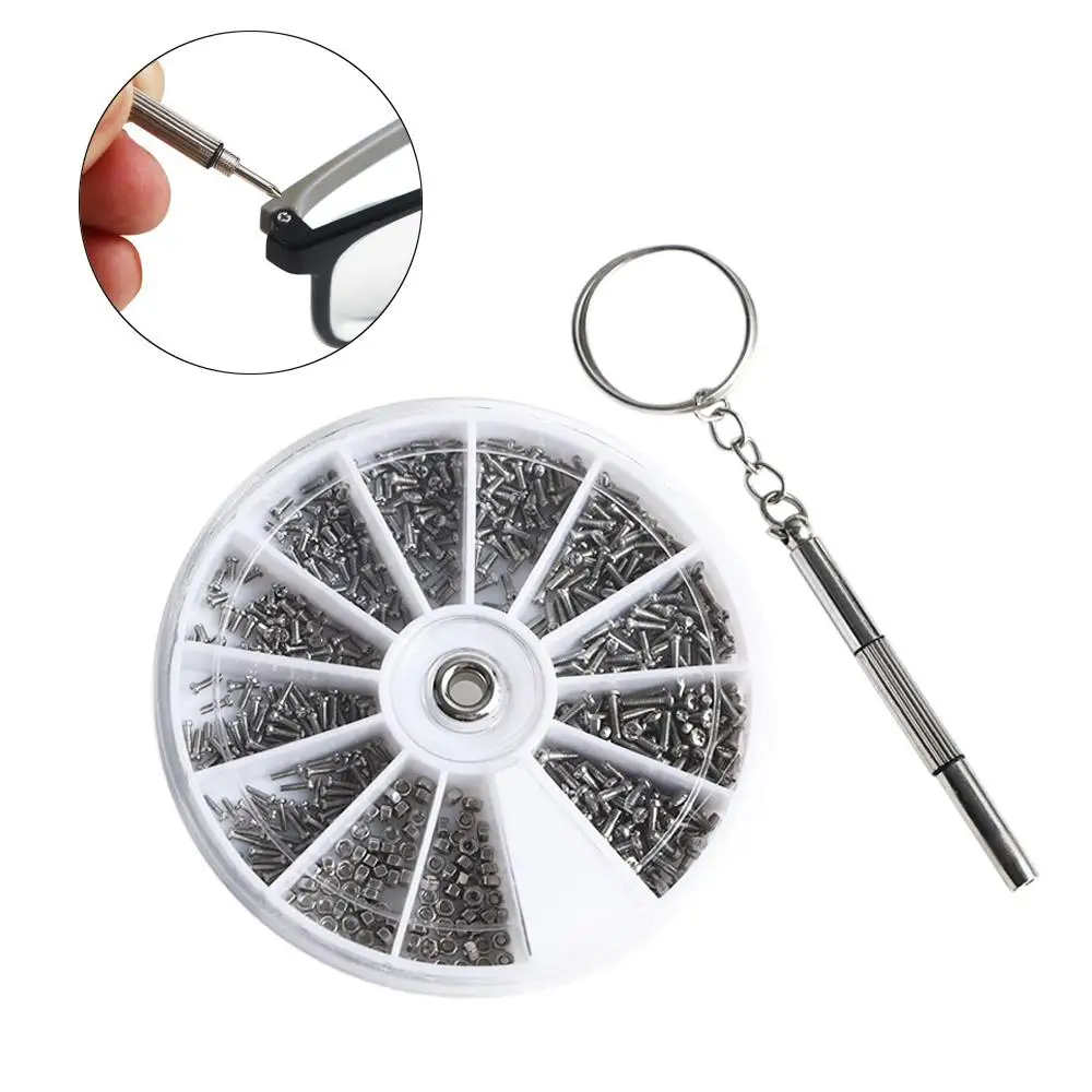 Fan Screws Repair Tool Nuts Repair Equipments Screws Nuts Assortment Kit With Screwdriver Watch Repair Tools Glasses Repair Set