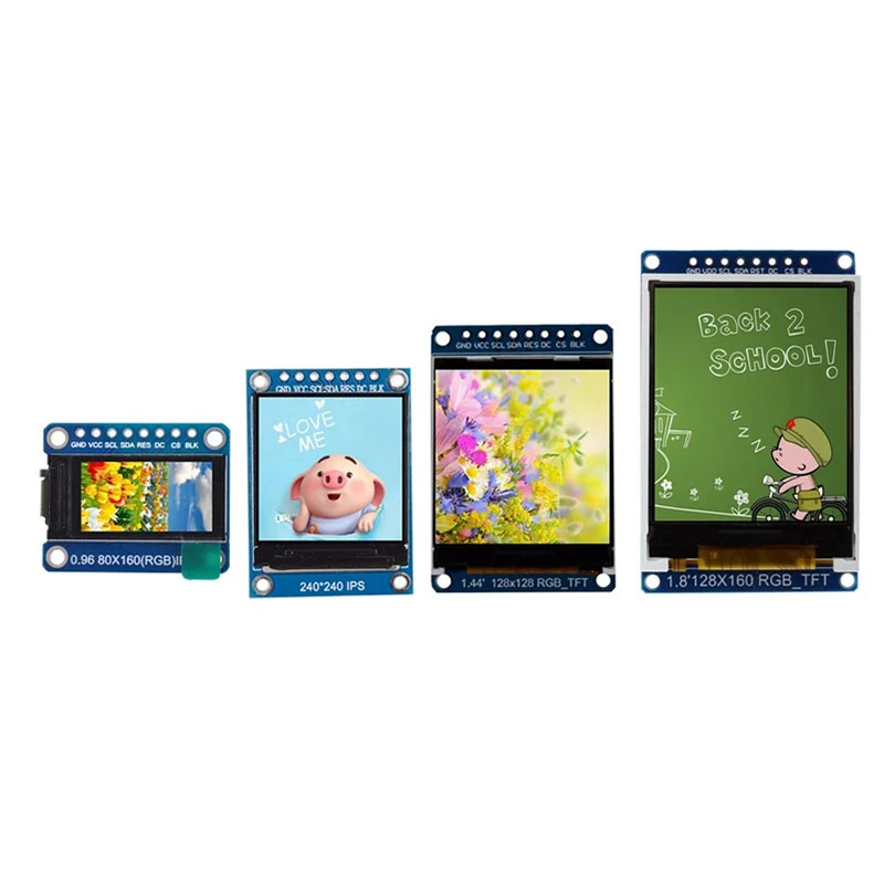 Tft Display 0.96 1.3 1.44 1.8 Inch Ips 7P Spi Hd 65K Full Color Lcd Module St7735/St7789 Drive Ic 80*160 240*240 (Niet Oled)