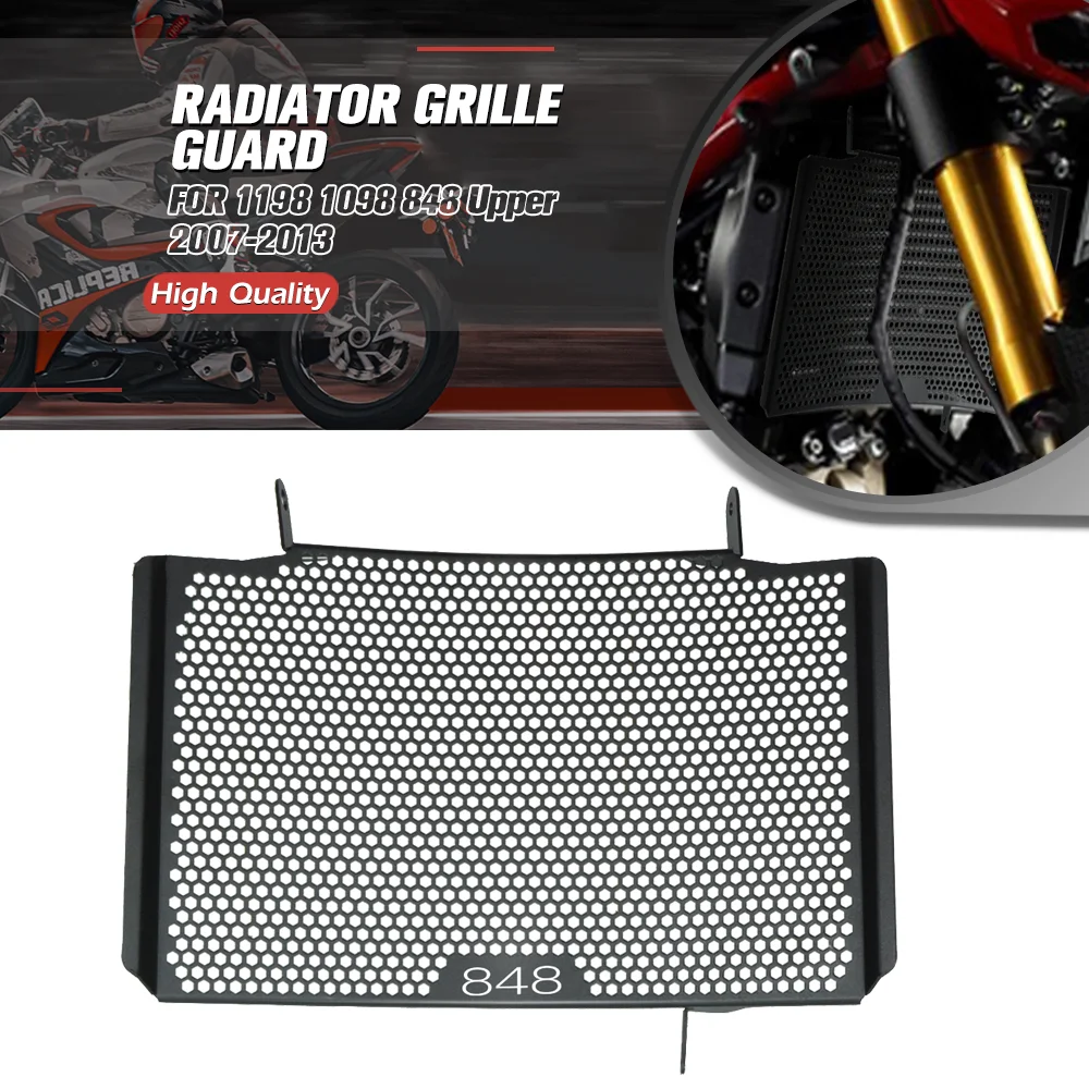 

FOR Ducati 1198 1098 848 Upper Radiator Guard 2007-2013 Motorcycle CNC Accessories Radiator Guard Grille Protective Guard Cover