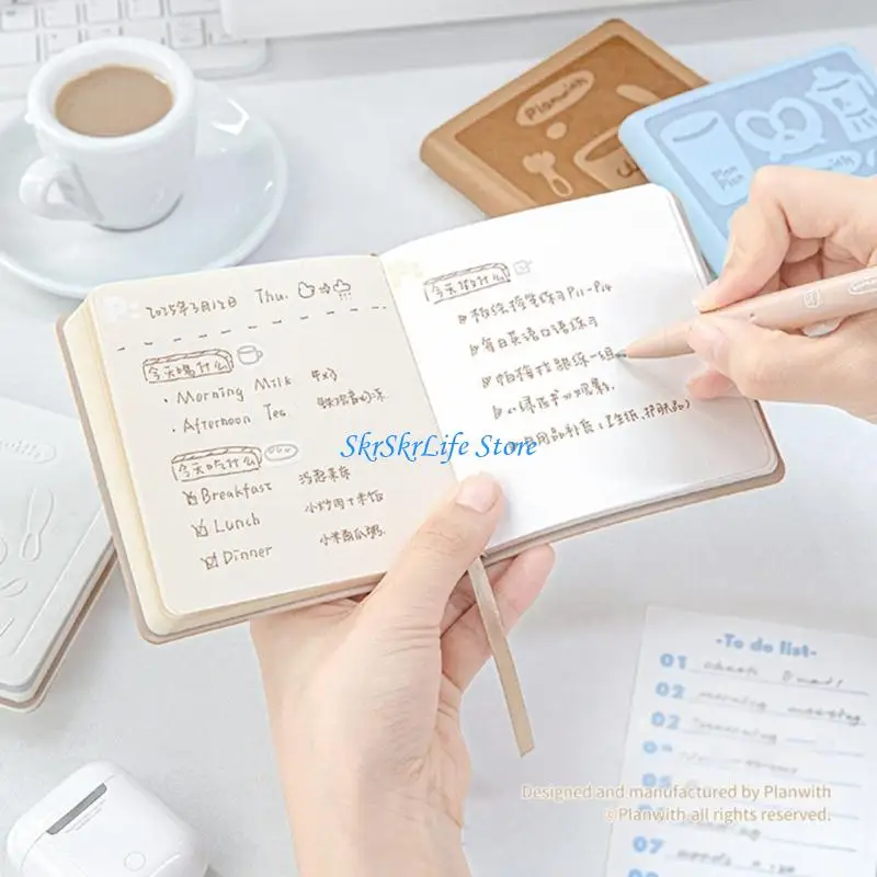 E65E Light Weight 100g Miniature Notebook Pocket Journal Notebook With Leather Cover
