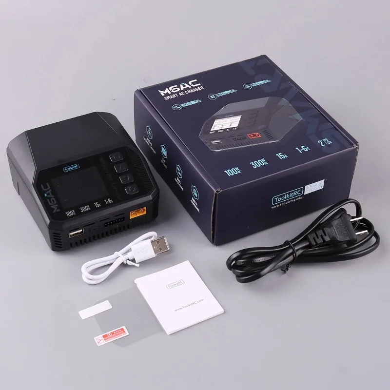 ToolkitRC M6AC Smart Lipo Battery Charger Discharger AC 120W DC300W MAX30A for 1-6S Battery FPV Model Spare Part LiHV LIFE LILON