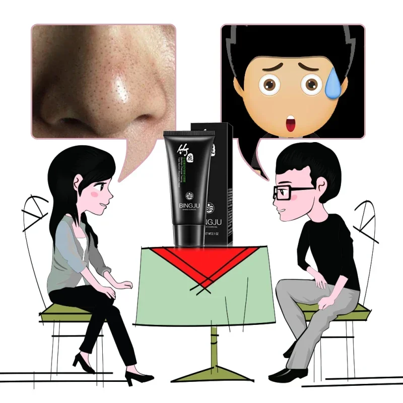 Mitesser entfernen Gesichtsmaske Gesicht entfernen Akne Peeling schwarze Maske Tiefenreinigung Ölkontrolle Black Head Remover MUD MASKE 60G