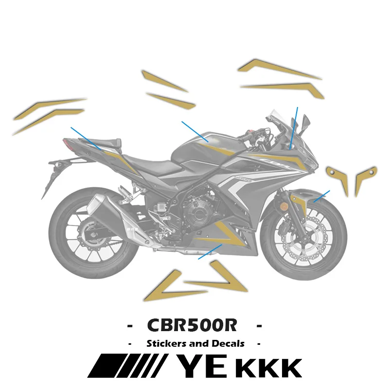 For Honda CBR400R CBR 400R 400 Fairing Shell Sticker Decal Full Car Sticker Lines Solid Color Decal Motorcycle Sticker