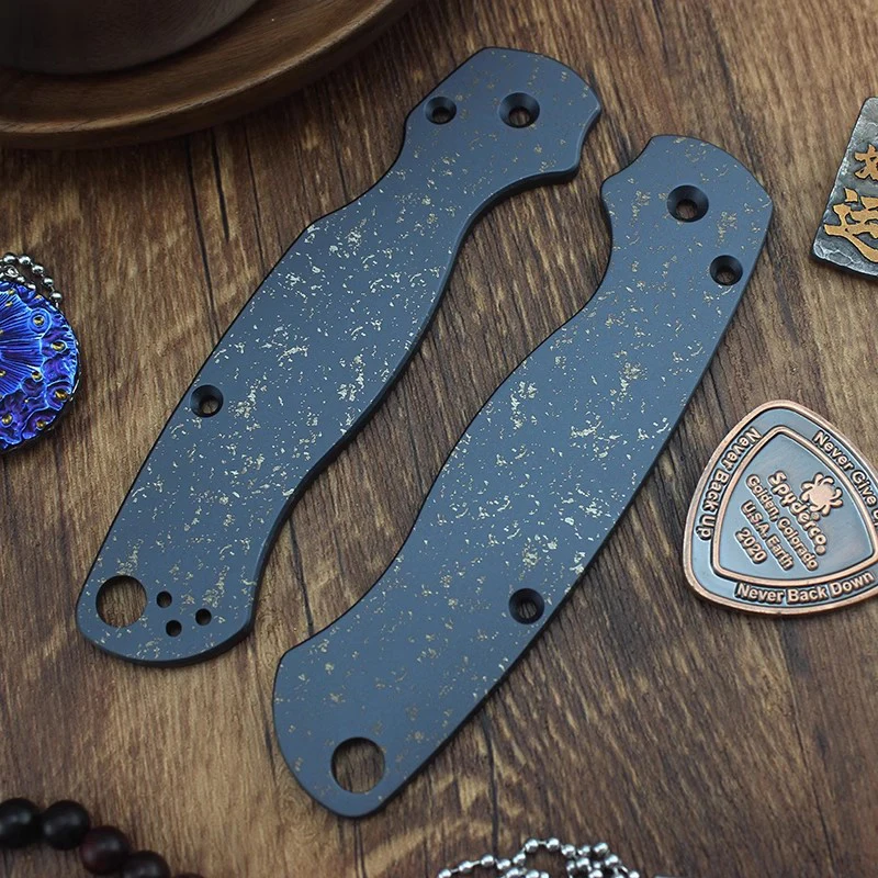 

1 Pair Titanium Alloy Handle Scales for Spyderco C81 Para 2 Folding Knives