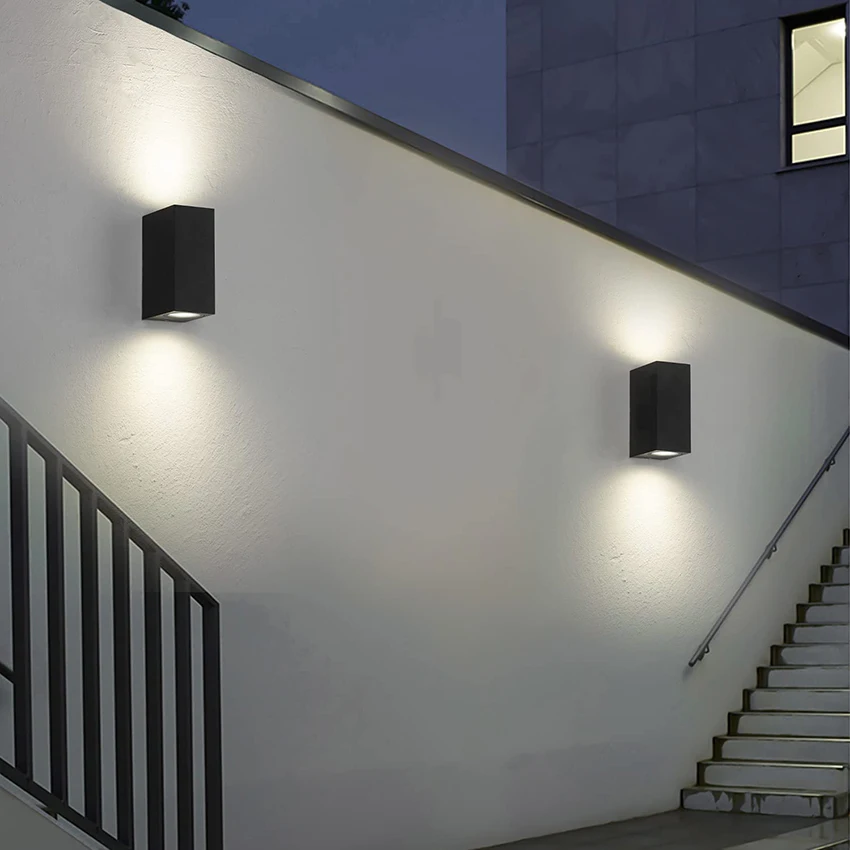 IP65 waterproof GU10 wall lamp, die-casting outdoor wall lamp, engineering lighting fence garden countyard villa